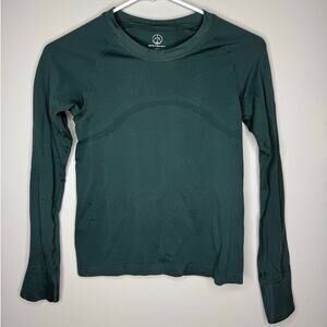 Move Theology Seamless Long Sleeve Athletic Top XS Green Shirt